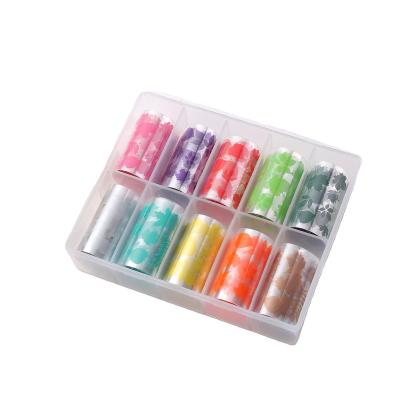 China eco-friendly material factory wholesale nail transfer foils 3d nail decoration laser holographic glitter foil nail sticker for sale