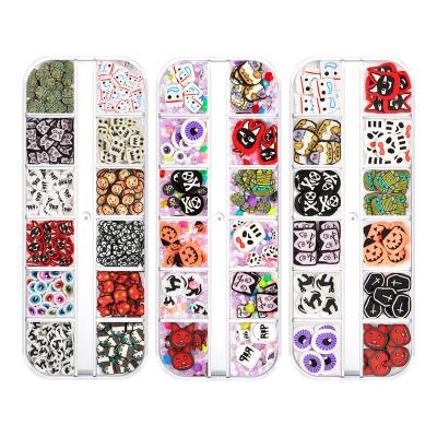 China 3D Eco-friendly Material Self Adhesive Nail Art Decoration Nail Art Glitter Flakes Nail Art Flower Slices For Halloween for sale