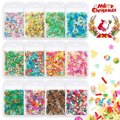 China 5g/bag Box 5g/bag Eco-friendly Material Nail Wood Pulp Foil Christmas Halloween Christmas Nail Glitter Nail Art Decoration for sale