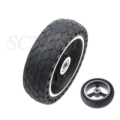 China Scooter Wheel Rear Hub For 5.5 Inch Xiaomi Mijia M365 PRO Rear Hub Damping Solid Tires Hollow Non-pneumatic Honeycomb Tires 5.5x1.6 for sale