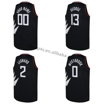 China 13 Paul George 2 Kawhi Leonard Basketball Shirt USA Retro Wholesale Mens LA Clipper QUICK DRY Basketball Tank Top Stitched for sale