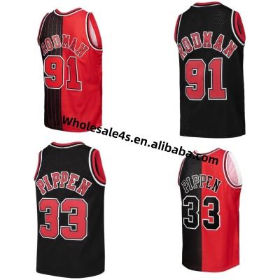 China 91 Dennis Rodman Basketball Shirt USA Retro Mens Stitched Wholesale Chicago Bulls Basketball QUICK DRY Tank Top for sale