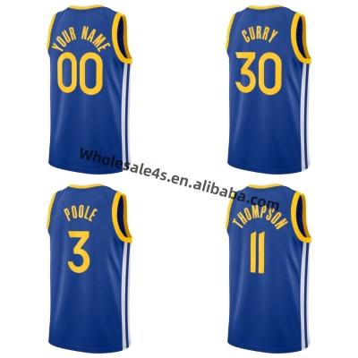 China 30 Stephen Curry 11 Klay Thompson USA Basketball Shirt Wholesale Men's Golden State Quilted Warrior QUICK DRY Tank Top Basketball for sale