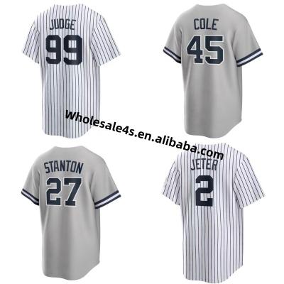 China New York Yankee Antibacterial Baseball Tank Top Ready To Board Mens Embroidery Baseball Wear 99 Aaron Judge 2 Derek Jeter for sale