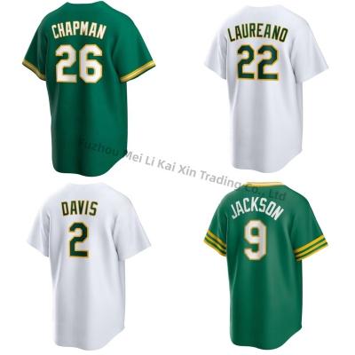 China Oakland Antibacterial Sports Baseball Tank Top Ready To Ship Chapman 9 Jackson Shirts Custom Wear 26 Baseball Embroidery Mens for sale