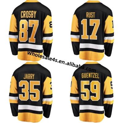 China Shirts & Pittsburgh Penguin Hockey Jersey Tops Ready To Ship American Embroidery Mens Embroidery Ice Hockey Uniform 65 Karlsson 59 Guentzel for sale