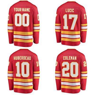 China Shirts & Calgary Flame Hockey Jersey Tops Ready To Ship American Uniform 88 Mangiapane 91 Kadri Wholesale Men's Embroidery Ice Hockey Uniform for sale