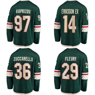 China Shirts & Minnesota City Wild Hockey Jersey Tops Ready To Ship USA 97 Kirill Kaprizov Wholesale Men's Embroidery Ice Hockey Uniform for sale