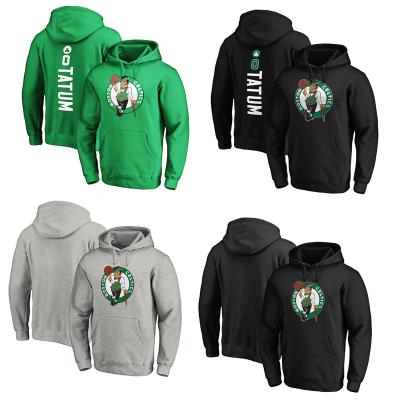 China Antibacterial Sport Wear Mens Custom Hoodies Jayson Tatum Basketball Uniform Boston City Celtics Basketball Hoodies for sale