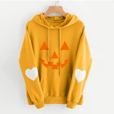 China New Hooded Hot Sale Halloween Christmas Clothing For Women Plus Size Cartoon Loose Hooded Printing Causal Sweater for sale