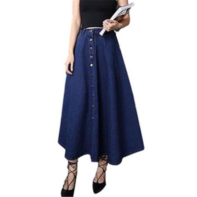 China Lady Elegant Plus Size Jeans Latest Long Design A Line Woman Skirt for sale