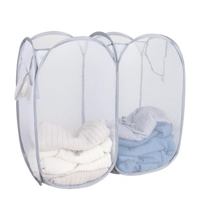 China Home Pop Up Laundry Hamper With Durable Handle Economic Basket And Side Pocket Storage Basket for sale