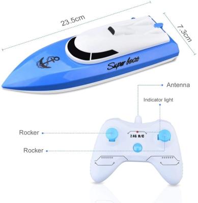 China High Speed ​​RC Hobby 2.4GHz Remote Control Boats for Lake/Pool/Pond, Toy Electric RC Racing Boats for Adults and Children for sale