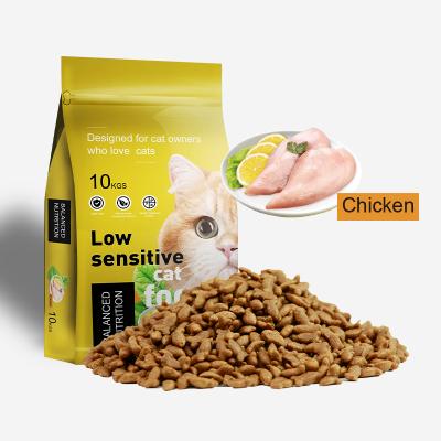 China Viable High Protein Nutritious High Quality Rotein Fish Shaped Dry Chicken Flavor Cat Food Wholesale for sale