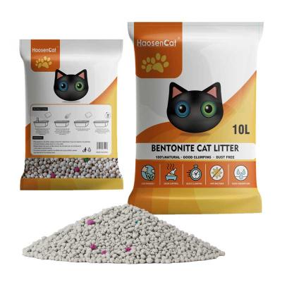 China BSCI 5L 10L Ball Shape Strong Viable Bentonite Cat Sand Cat Litter Agglomeration And Deodorization for sale