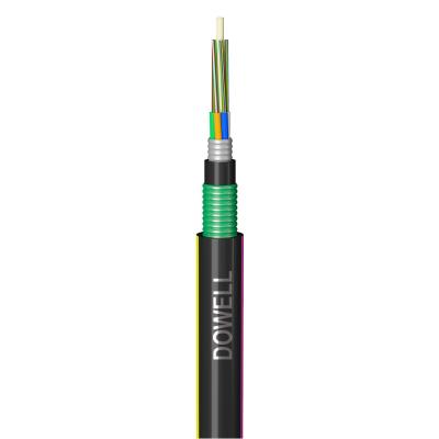 China Water-blocking PE Singlemode GYFTA53 Armored Fiber Optic Cable for Harsh Environments for sale