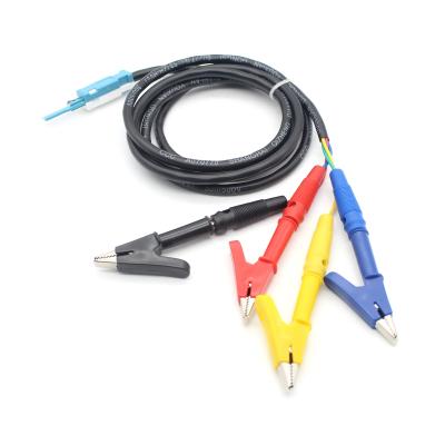 China Electronic STG Block Type Lead Wire Test Cable 4-wire Serial Test Probe With Banana Plugs for sale