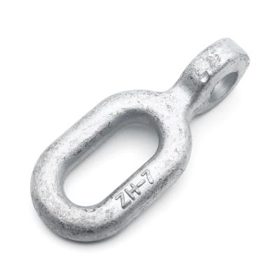 China Galvanized Steel Power Clevis Ball Eye Fittings for Overhead Right Angle Hanging Ring for sale