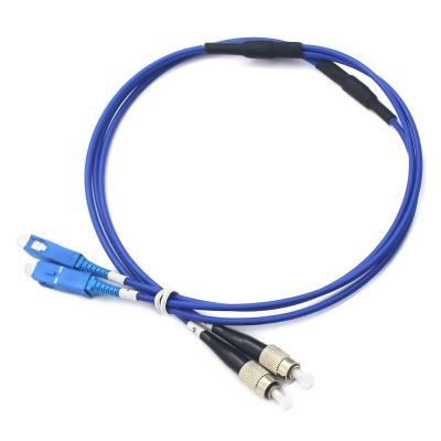 China 2 Fiber Wired LAN FTTP CATV System Duplex SC/UPC to FC/UPC SM Fiber Optic Patch Cord for sale