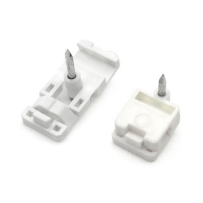 China FTTH Plastic Drop Wire Fiber Cable Clip with Flame Resistant Flat Nail and Steel Nail for sale