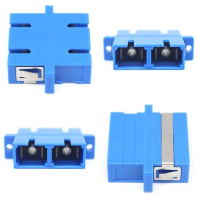 China CATV System Fiber Optic Multimode Cables SC UPC Duplex Adapter with Flange Insertion Loss 0.2dB for sale