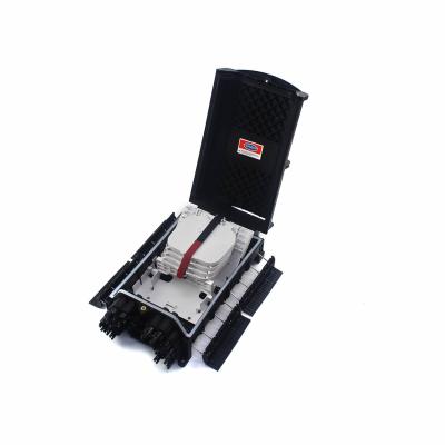 China 16 Port IP68 288F Horizontal Fiber Splicing Box Pole Mount Underground for sale