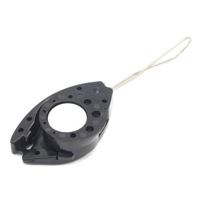 China FTTH FTTX Self-adjustable Optical Fiber Fish Clamp For Flat And Round Drop Cable for sale