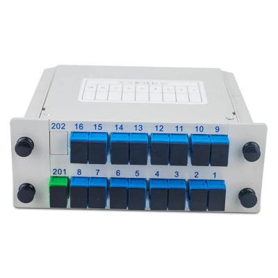 China SC UPC SC APC Cassette Type PLC Splitter G657A1 G657A2 for sale