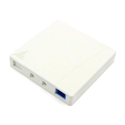 China 2 Ports Plastic White Fiber Optic Outlet for sale