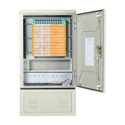 China 96F 144F 288F Outdoor SMC Fiber Optic Cross Cabinet for sale