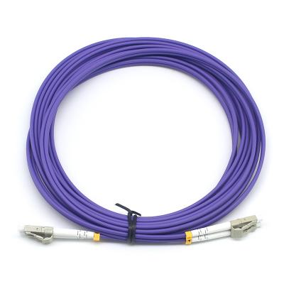 China LSZH DX Fiber Optic Patch Cord LC PC to LC PC OM4 MM for sale