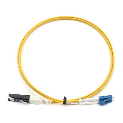 China PVC Duplex LC UPC to VF45 Fiber Optic Cable Indoor Single Mode 20M for sale