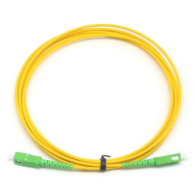 China 2.0mm 3.0mm Simplex Optic Fiber Patch Cord SC APC to SC APC SM for sale