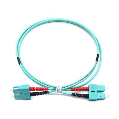 China Duplex SC PC to SC PC OM3 Multimode Fiber Optic Patch Cord for sale