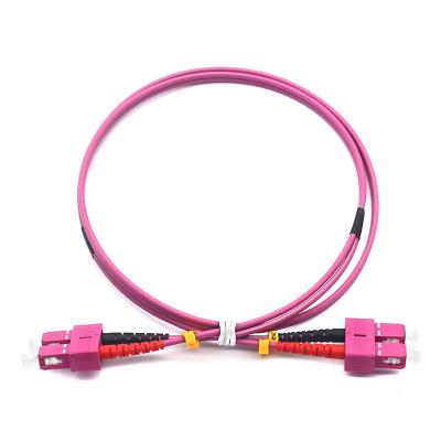 China FTTH Duplex  Fiber Optic Patch Cord SC PC to SC PC OM4 MM for sale