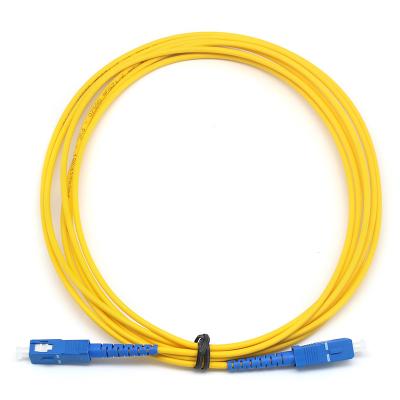 China Simplex Fiber Optic Patch Cord SC UPC to SC UPC SM for sale