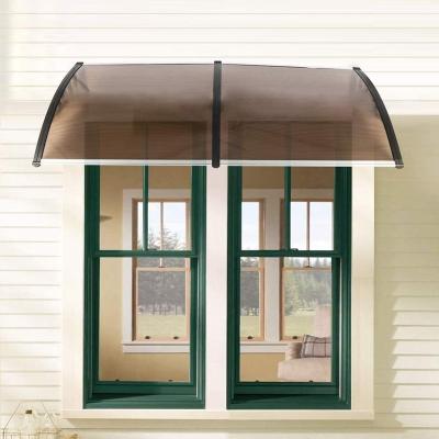 China Polycarbonate Polycarbonate Product UV Protection Diy Door Awning Plastic Window Canopy Outdoor Weather Resistance for sale