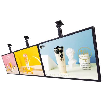 China Super Slim Restaurant Hanging Magnetic Light Box Menu Display Board Light Box Display Board for sale