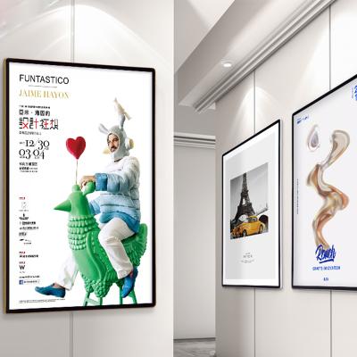 China Aluminum Alloy Frame+Acrylic Board Magnetic Poster Frame Poster Frame With Good Price Advertising In Public Places for sale