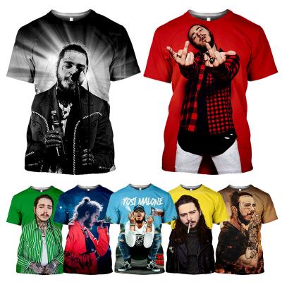 China Mail Malone QUICK DRY T-Shirts 3D Printed Shirt For Men Digital Printing Hitter T Shirt All Over Print Hip Hop Tees Graphic Clothing for sale