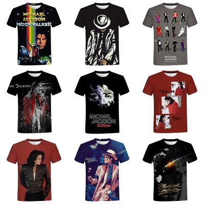China QUICK DRY Hitter Michael Jackson 3D Printed Shirt For Men's Hip Hop 3D Digital Print T-shirt Casual All Over Print Tops Tee Clothing for sale