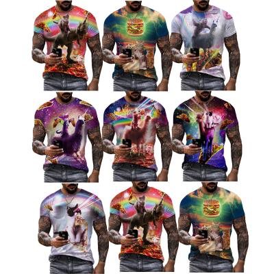 China 3D Food and Animal Print T-shirts Men Summer Shorts Funny QUICK DRY Digital Printing Mens Top OEM ODM Tops Shirt 3D Tees for sale