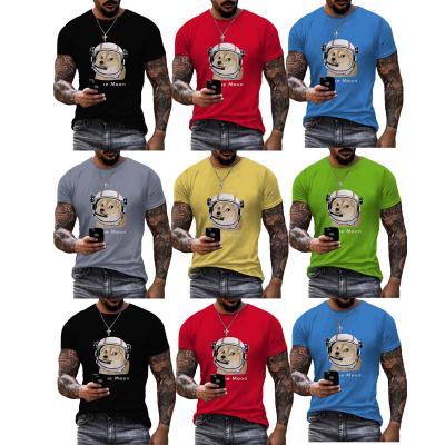 China Moon 3D Print T-shirts Mens Summer Shorts QUICK DRY Digital Printing Top Mens OEM ODM Tops 3D Shirt Tees for sale