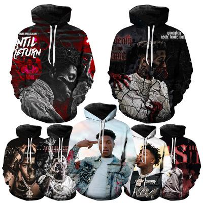 China Anti-wrinkle hitter Youngboy 3D Printed Hoodies For Men 3D Digital Printing Plus Size Hoodies All Over Print Rap Hip Hop Hoodies Clothing for sale