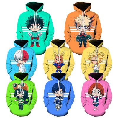 China Anti-Shrink My Hero Academia 3D Hoodies Child Hoodie Set Polyester DHL Factory Casual Simple Summer Baby Casual OEM Ready Stock for sale