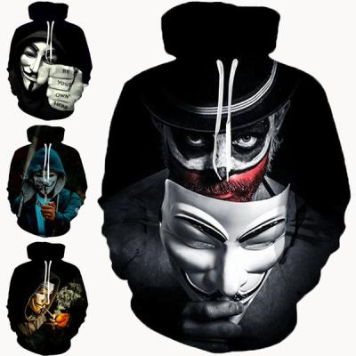 China High Quality Windproof Oversized Pullover Horror Movies 3D Printed Hoodies For Men 2021 New Cool Fashion Casual 3D Printed Mens Hoodies for sale