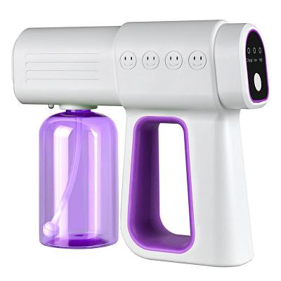 China Wholesale Portable Multi Purpose Disinfection Gun Touch Screen Disinfectant Blue Light Sanitizing Nano Atomizer Wireless Spray Gun for sale