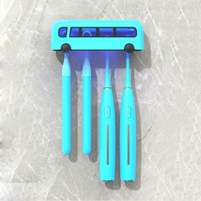 China UV Disinfection USB Charging Sterilizer Smart Box Portable Toothbrush UV-C Toothbrush Sanitizer Holder for sale