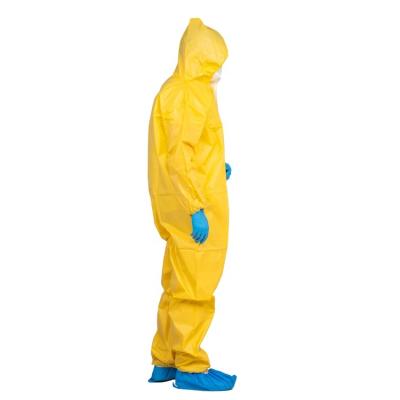 China Hoods or Collar+ Long Sleeves with Boots or Without or Customized Cheap Price Acid Resistant Disposable Waterproof Coverall for sale