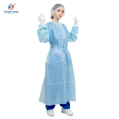 China Antistatic Isolation Gown PP Nonwoven Fabric Disposable Surgical Gowns for sale